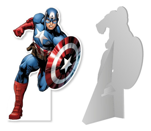 Capitan America Figura Para Decoración Fiesta Cumpleaños