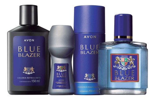 Set X4 Perfume De Hombre Colonia Blue Blazer - Avon