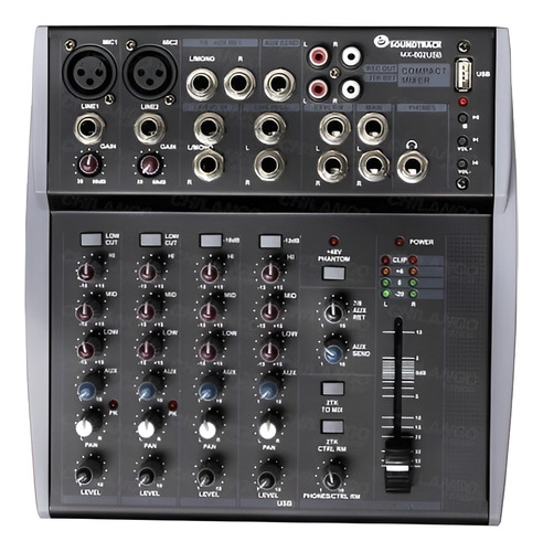 Mezcladora De Audio Pasiva De 8 Canales Mod. Mx-802usb