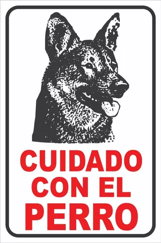 Cartel De Cuidado Perros Peligrosos