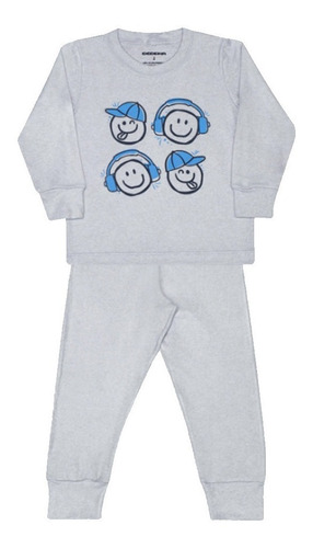 Pijama Infantil Dedeka Melange Menino Passos