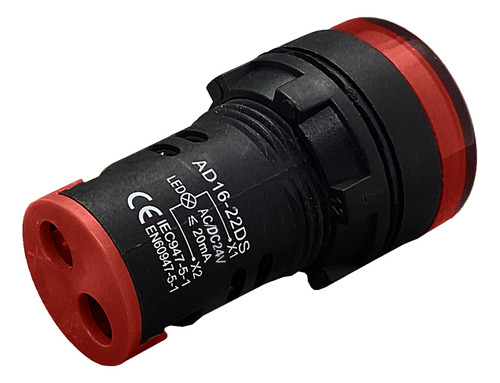 Sinaleiro Led Iluminado 22mm Am/az/bc/vd/vm 24v - 1un Luz Vermelho