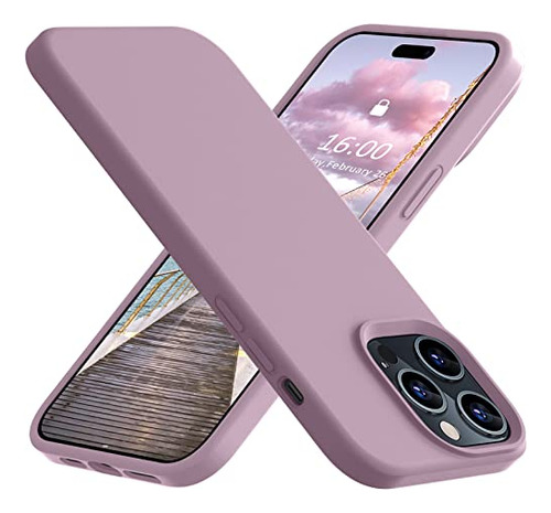 Funda Para iPhone 14 Pro Max Silicona Premium Lavanda