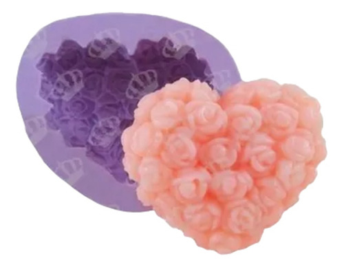 Molde Forma Silicone Coração Provence-flores G