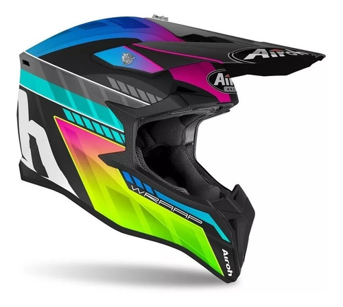 Casco Moto Cross  Airoh Wraap Prism 1300gr Hrt Eps Mate