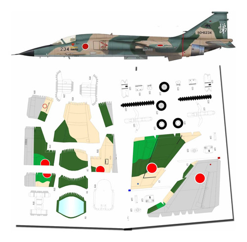 Mitsubishi F-1 Escala1.33 Papercraft