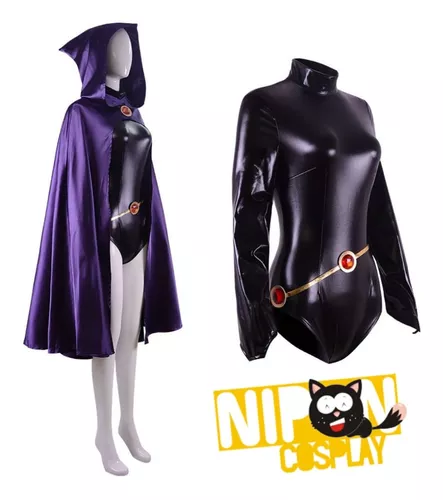 PERUCA ROXA COSPLAY FANTASIA RAVENA RAVEN TEEN TITANS - NIPONCOSPLAY