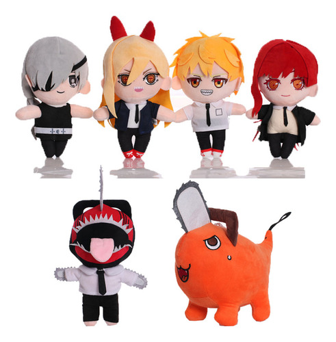 6pcs Chainsaw Man Pochita Denji Peluche Muñeca Niños Regalo