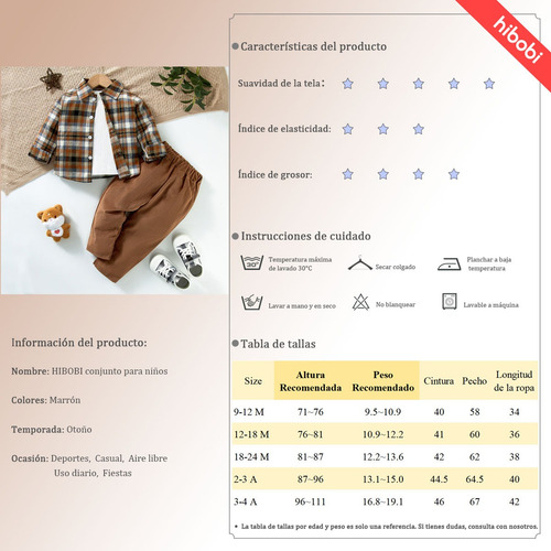 Conjunto Niño 1-4a: Camisa A Cuadros Y Pantalón Casual