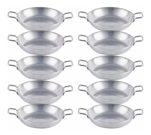 Kit Com 10 Frigideiras Aluminio Pergaminho Panelinha Nº 18 Menor preço em Kit Com 10 Frigideiras Aluminio Pergaminho Panelinha Nº 18