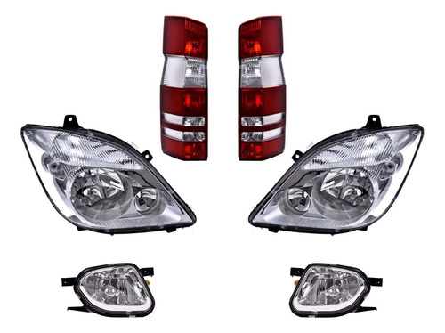 Kit 4 Faros + Calaveras Depo Sprinter 2007 A 2013