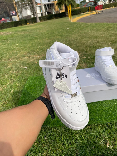 Nike Tenis Usa Original Air Force 1 (mid Bota Blanco) T24.5 