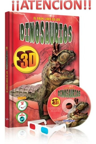 El Gran Libro De Los Dinosaurios En 3d Cd + Lentes