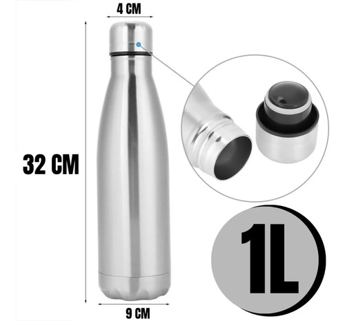 Botella Térmica De Acero Inoxidable De 1 Litro Que Mantiene