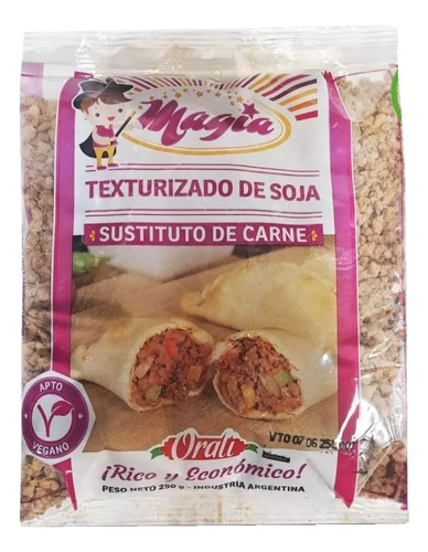 Soja Texturizada Sustituto Carnico Apto Vegano Orali 250 Gr