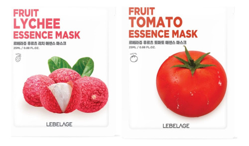 Mascarilla Facial Coreana_ Lichi Y Tomate_ Reafirmante (5+5)