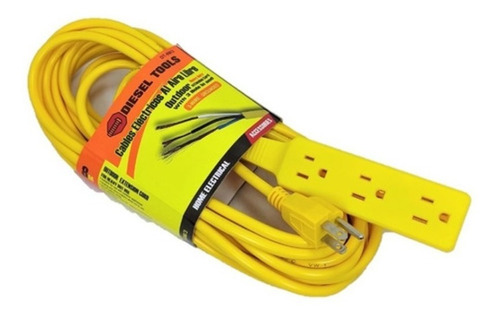 Extension Electrica Reforzada 25ft (8mt) 16awg X 3 - 125v 