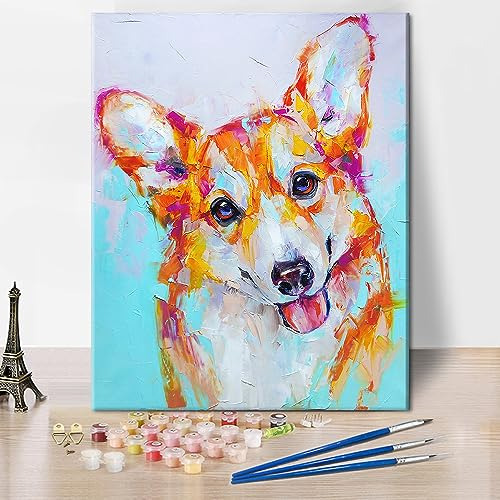 Tishiron Pintura Por Números Para Adultos, Retrato De Perro,