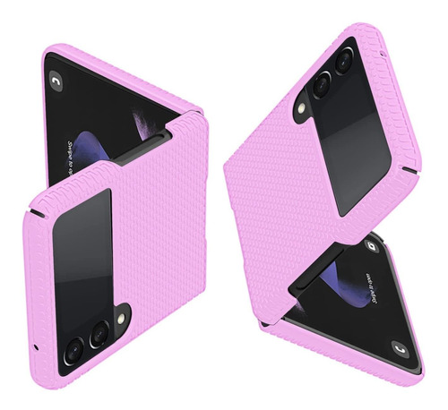 Funda Para Galaxy Z Flip 3 5g, Ajuste Delgado, Color Rosa.