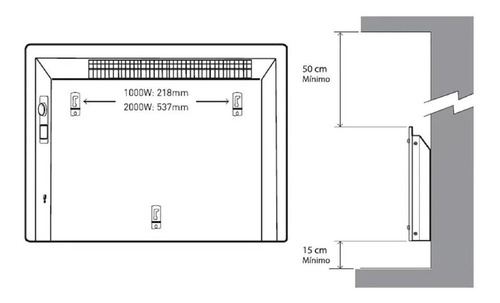 Imagen 4 de 11 de Panel Vitroconvector Peabody 1000w Pe-vc10b Blanco Lh