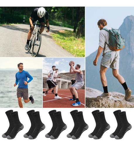 Calcetines Hombre 6 Pares, Calcetines Deportivos Algodón