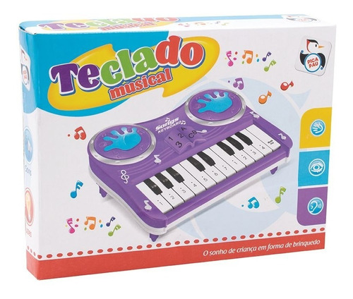 Pianinho Teclado Musical Brinquedo Infantil - Pica Pau