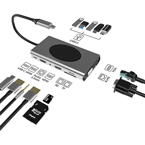 Estación De Acoplamiento Usb C Laptop De 14 1, Adaptad...