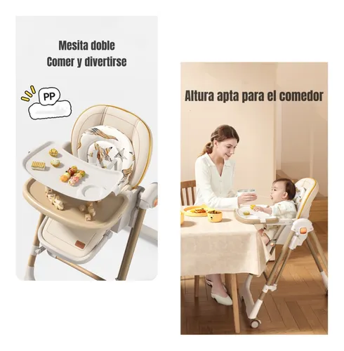Silla De Comer Columpio 2 En 1 Lubabycas Rosada
