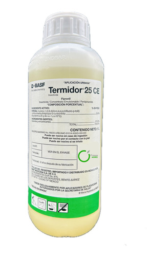 Termidor 25 Ce Insecticida Fipronil Termitas Cucarachas 1 Lt