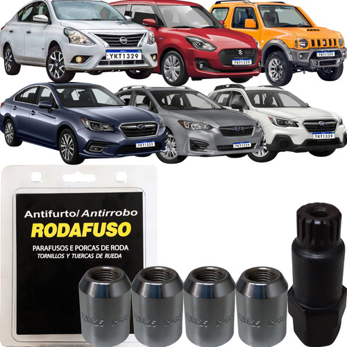 Trava Antifurto Porcas Para Rodas Original Rodafuso Premium