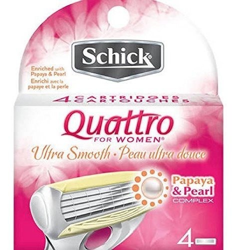 Schick Quattro Para Mujeres Cartuchos De 4 Cada Uno (pack De