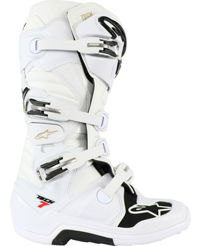 Botas Alpinestars Tech 7 Moto Cross Enduro Bla Solomototeam