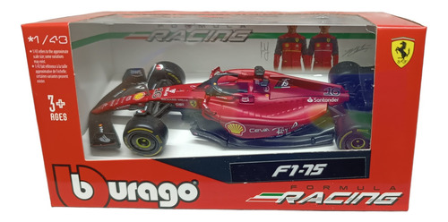 Ferrari F1 Charles Leclerc #16, Escala 1/43, Burago, 12cms