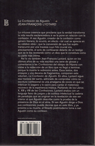 Confesion De Agustin - Lyotard - Losada