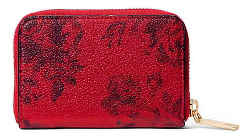 Cartera Pequeña Victori´s Secret Color Rojo Diseño De La Tela Floreado