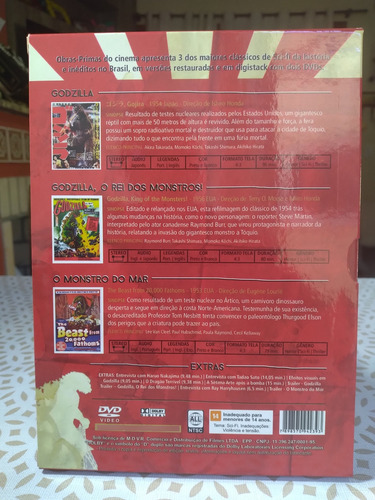 Box Dvd: Godzilla Origens - 3 Filmes - 2 Discos (Usado)
