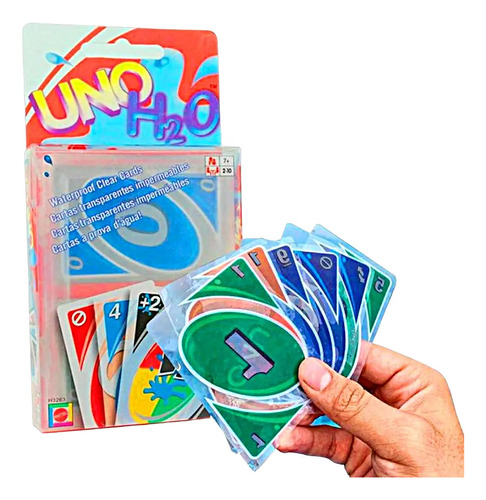 Juego De Cartas Uno H20 Prueba De Agua 108 Und Estuche Casa