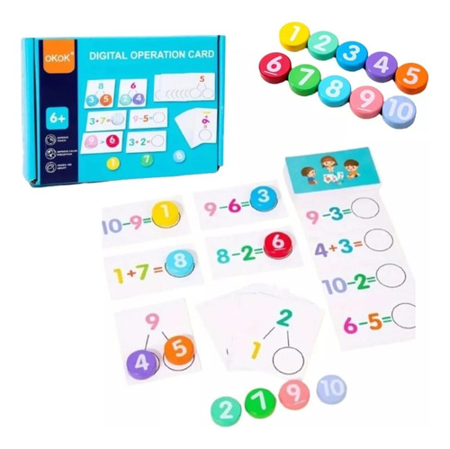 Juego Didáctico Niños Aprendizaje Matemático Restar Sumar