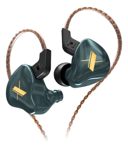 Auriculares Kz Edx Return sin micrófono Ac2505, color verde