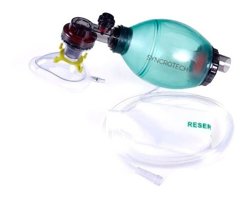 Imagen 2 de 7 de Resucitador Manual Adulto T/ Ambu Con Valvula Pop Off