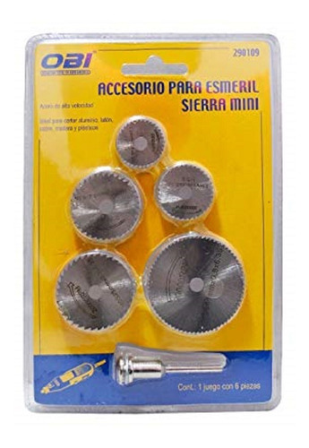 Accesorios Sierra Mini Esmeril Taladro Mototool 6 Pzas Obi