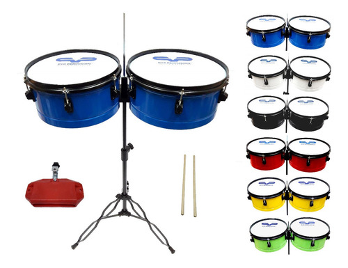 Timbaleta Std Color Pyp Percusion Pata Doble Planchuela