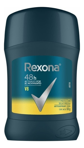 Rexona desodorante en barra fragancia V8 50g