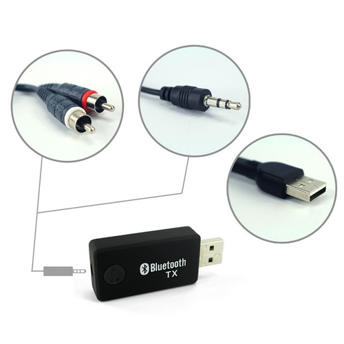 Transmissor Bluetooth Audio Stereo Plugue P2 3.5 Mm Rca Av