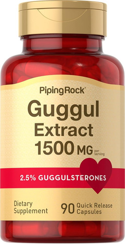 Suplemento Para Colesterol Guggul 1500 Mg Con 90 Cápsulas