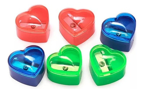 Sacapuntas Plastico Forma De Corazon