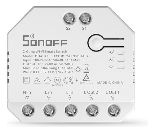 Conmutador de relé de automatización WiFi Sonoff Dual R3 Diy de 2 canales