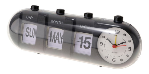 Mini Flip - Reloj De Pared, Reloj Calendario Día Fecha Hora