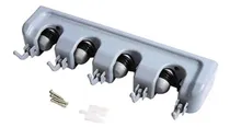 Comprar Porta Escobas Organizador Con Ganchos Para Colgar X4