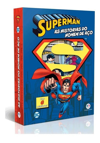 6 Mini Livros Livrinho Box Histórias Infantil Superman Heroi